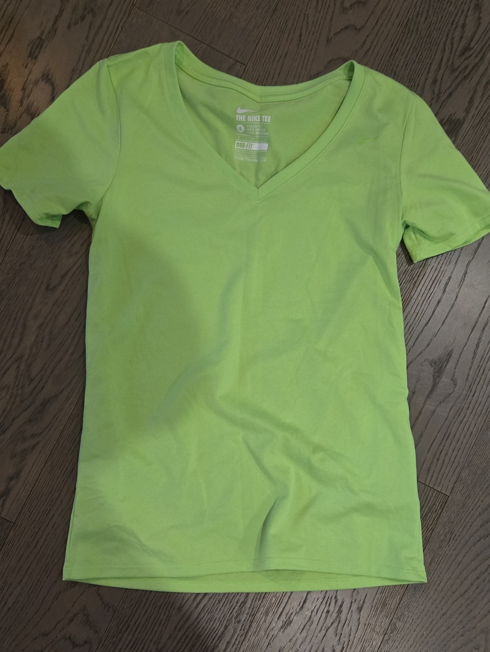 Nike Women’s Short Sleeve V-Neck Tee Lime Green